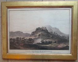 Regensberg altkolorierter Umrissstich von Pfenninger um 1770