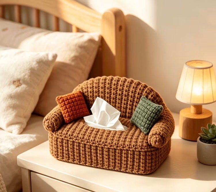 Kit bricolage: HÄKELSET Sofa - Taschentücher - Box / Anfängerfreundlich – Nuovo e nell'imballaggio originale da Frauenfeld venduto da AlphaCentauri369 1