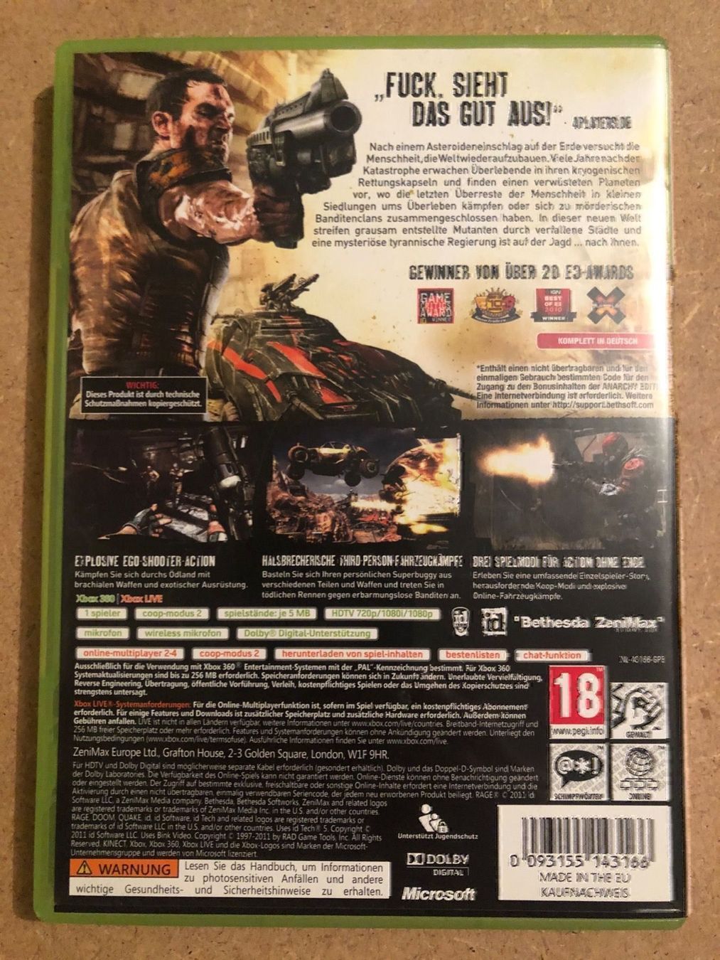 Spiele: Rage für Xbox 360 – Gebraucht aus Kestenholz von Mad18 2