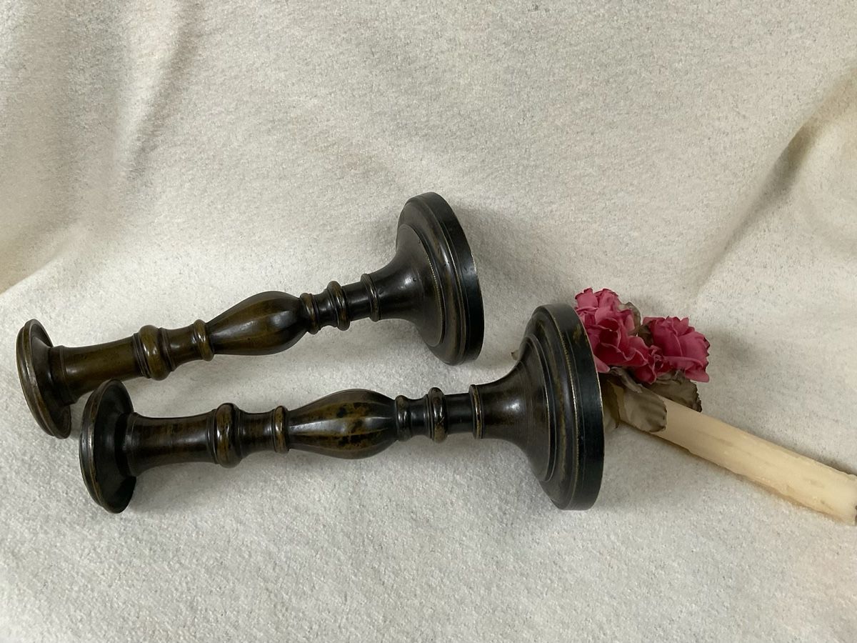 Kerzenständer: Antike Kerzenständer Bronze, Budapest, 18Jh – Gebraucht aus Otelfingen von Markthalle_C 2