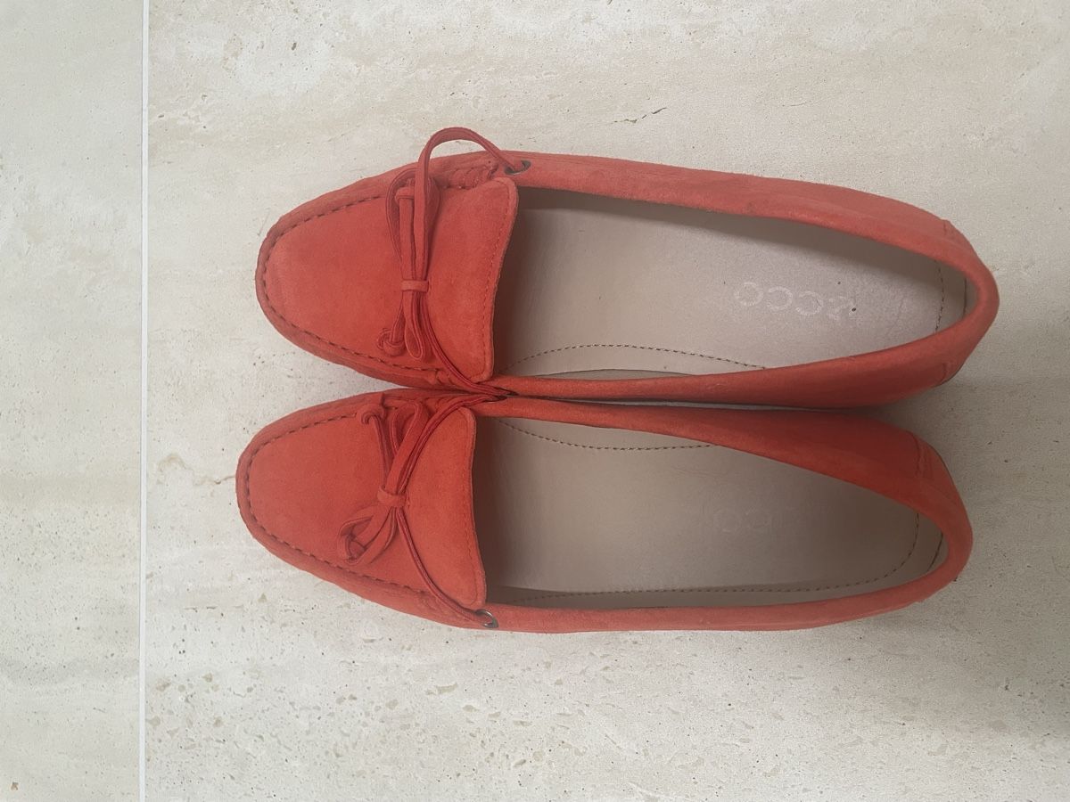 Ecco Damenschuhe: ECCO Lederschuhe 37 Rot  – Gebraucht aus uster von 2017c 1