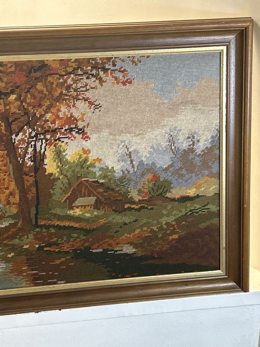 Foto & Immagini: Gerahmtes Stickbild Herbstlandschaft – Usato da Madiswil venduto da Bilranis1071 2