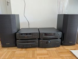 Stereoanlage Technics schwarz mit Lautsprecher inkl. Anleitu