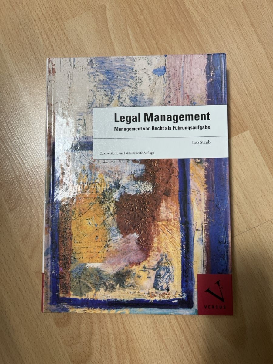 Libri: Legal Management - Leo Staub – Nuovo (secondo la descrizione) da Tuggen venduto da Tantas