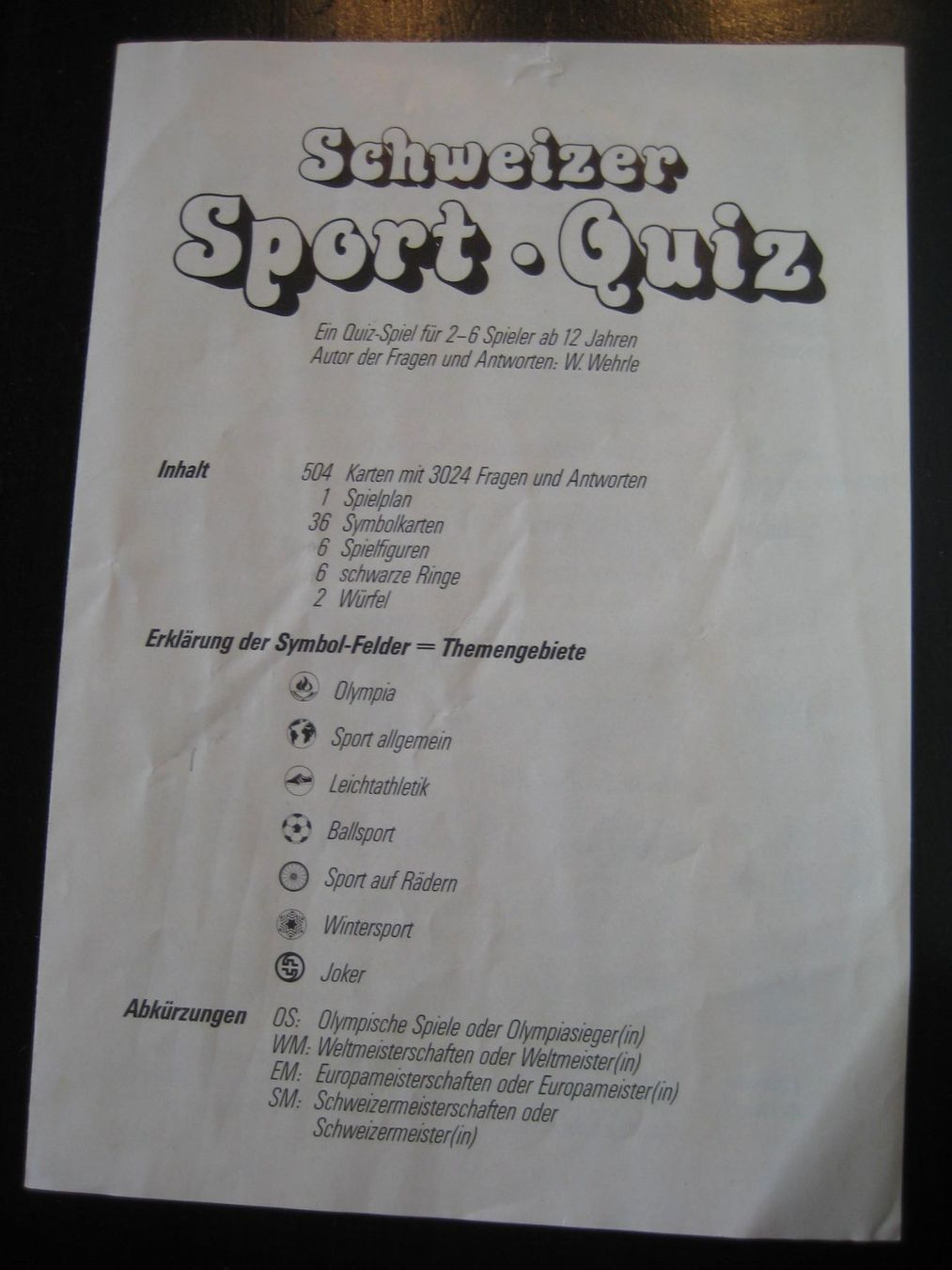 Carlit Spiele: Spiel - Schweizer Sport-Quiz – Gebraucht aus Greifensee von Janali01 2