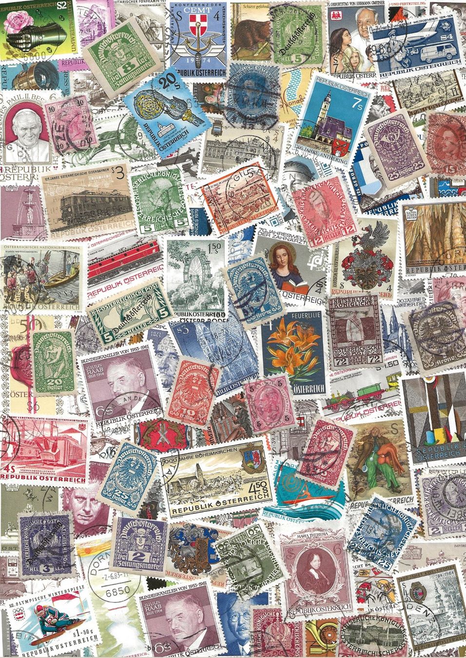 Alle Briefmarken: Über 500 Österreich-Briefmarken – Gebraucht aus Küblis von Corvus8595