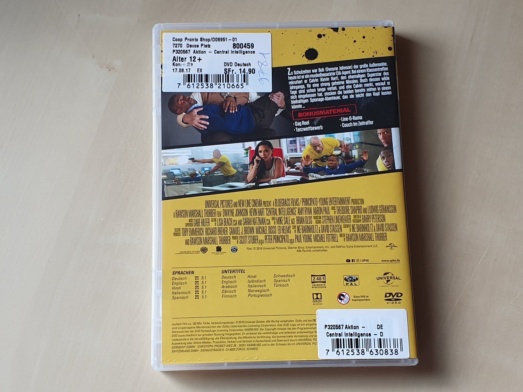 Tous les DVDs: Central Intelligence – D'occasion à Stansstad par collectorsshop 1