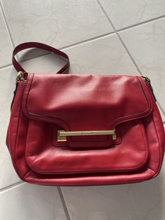 Coach Tasche, rotes Leder, Top Zustand!
