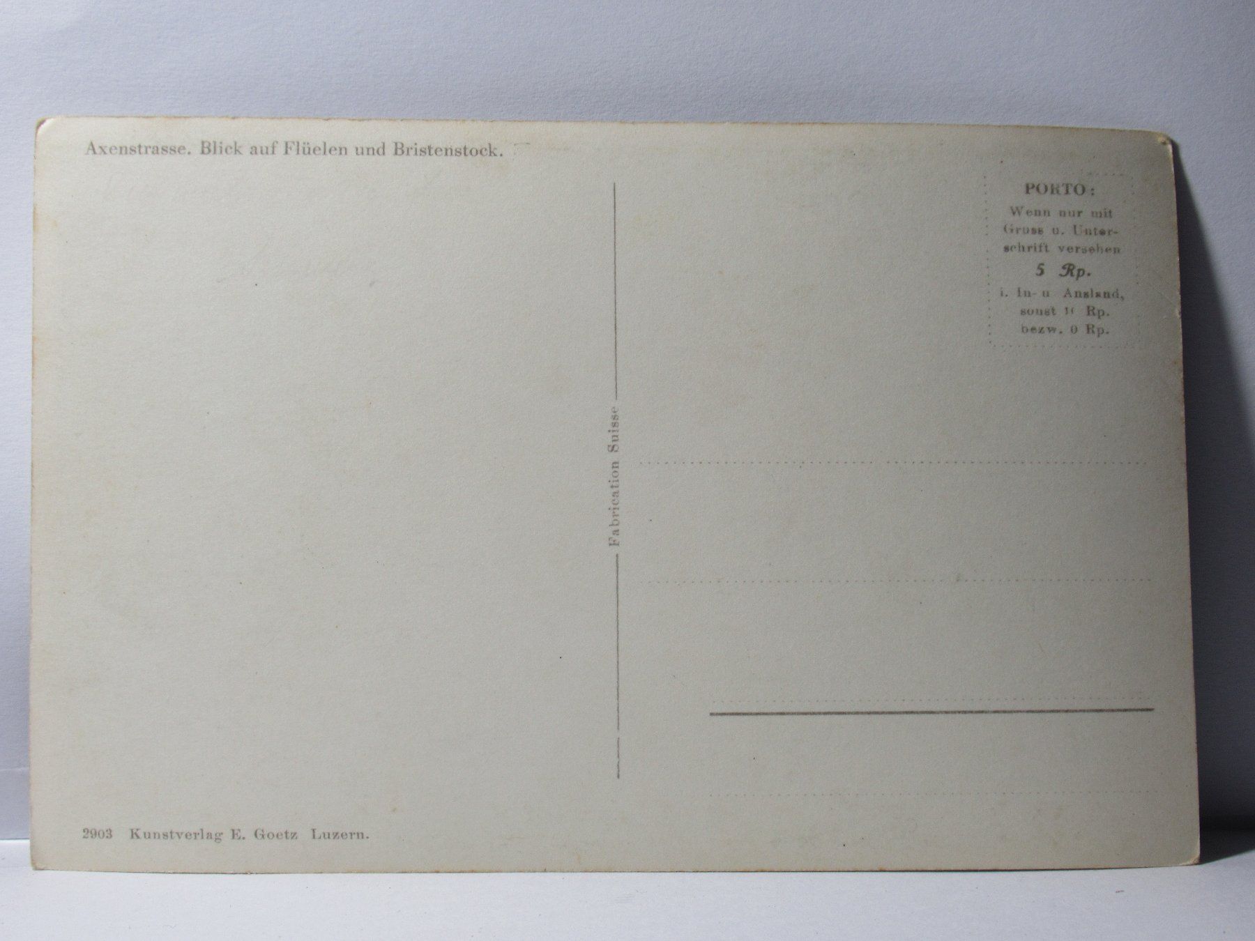 Ansichtskarten: Axenstrasse , Blick auf Flüelen – Neu (gemäss Beschreibung) aus Grenchen von Bluemchen1900 1