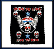 Aufnäher *RIDE TO LIVE - LIVE TO RIDE* - reduziert