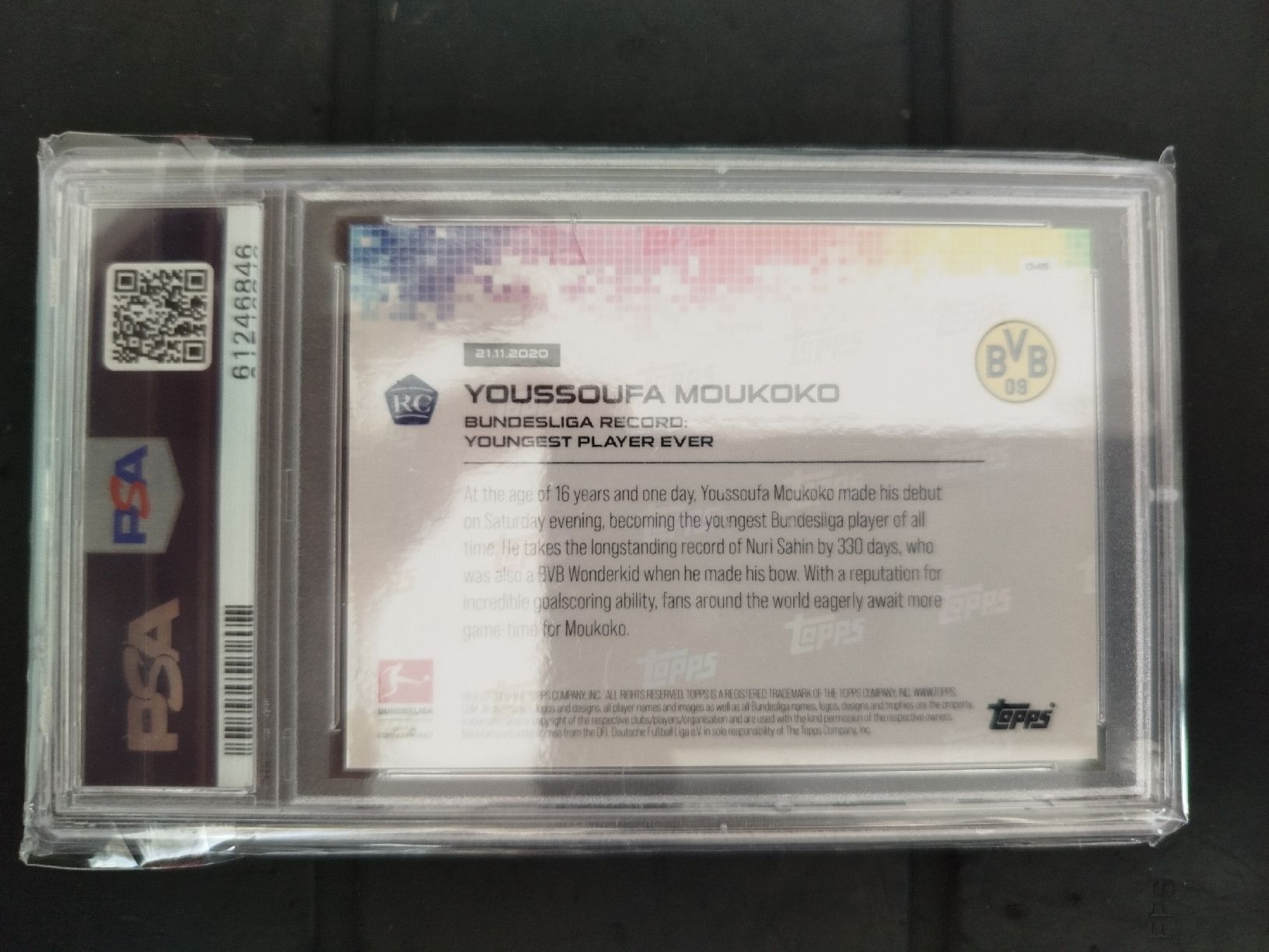 Topps Carte collezionabili: Topps 20/21 Youssoufa Moukoko RC PSA10 – Nuovo e nell'imballaggio originale da Wettingen venduto da mirna04 1