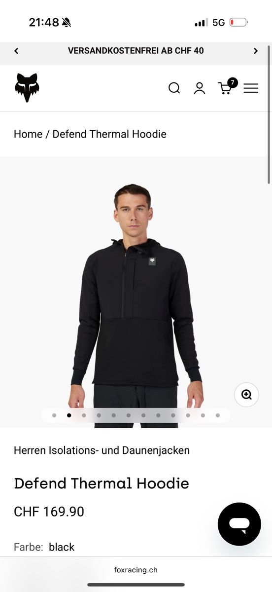 Fox Pullover & Sweatshirts: Fox defend thermal hoodie L  – Gebraucht aus Giubiasco von Darkemperor 5