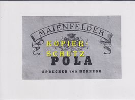 Etikette - Maienfelder "POLA" /bd