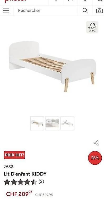 Letti: Cadre de lit 90x200,sommier, chevet – Usato da Fully venduto da cvivi75 1