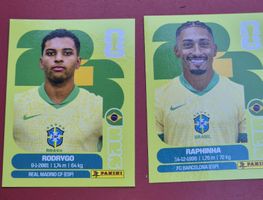 Panini WM 2026 -- BRA 15 Rodrygo & BRA 19 Raphinha