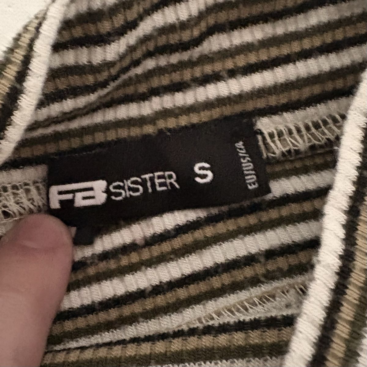 Pullover & Sweatshirts: Grün-Weiss gestreifter Rollkragenpullover von FB sister – Gebraucht aus Brünisried von Livtsukki2ndHand 5