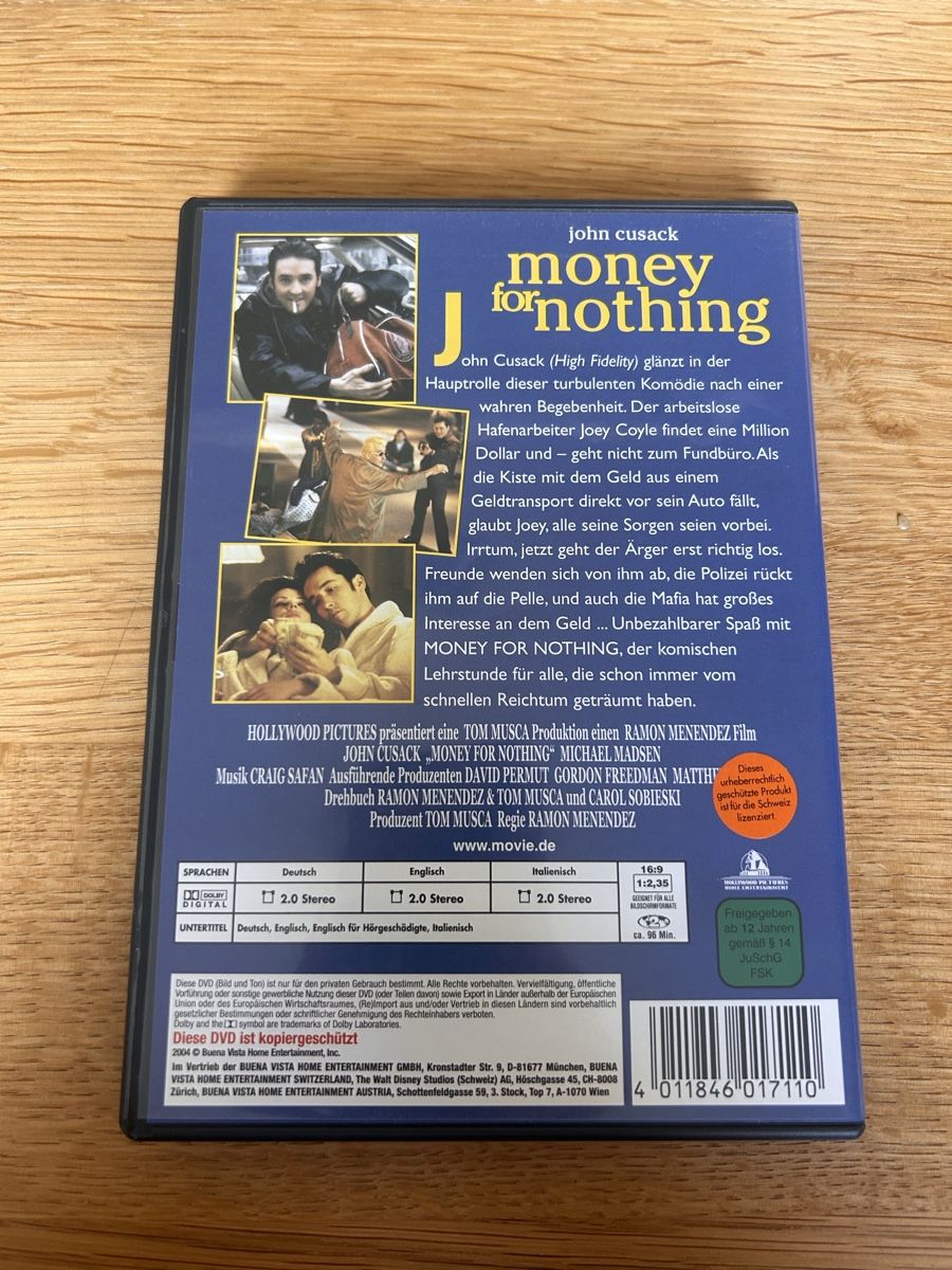 Tutti i DVDs: Money for Nothing DVD – Usato da Schübelbach venduto da cla_pth2 1