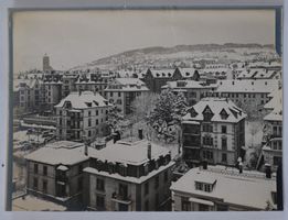 Originalfotografie Zürich Richtung Oberstrass ca. 1925