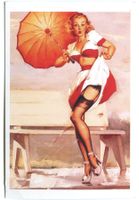 Postkarte "Pin-up".
