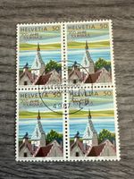 Helvetia Briefmarke, 200 Jahre Tourismus, Viererblock!