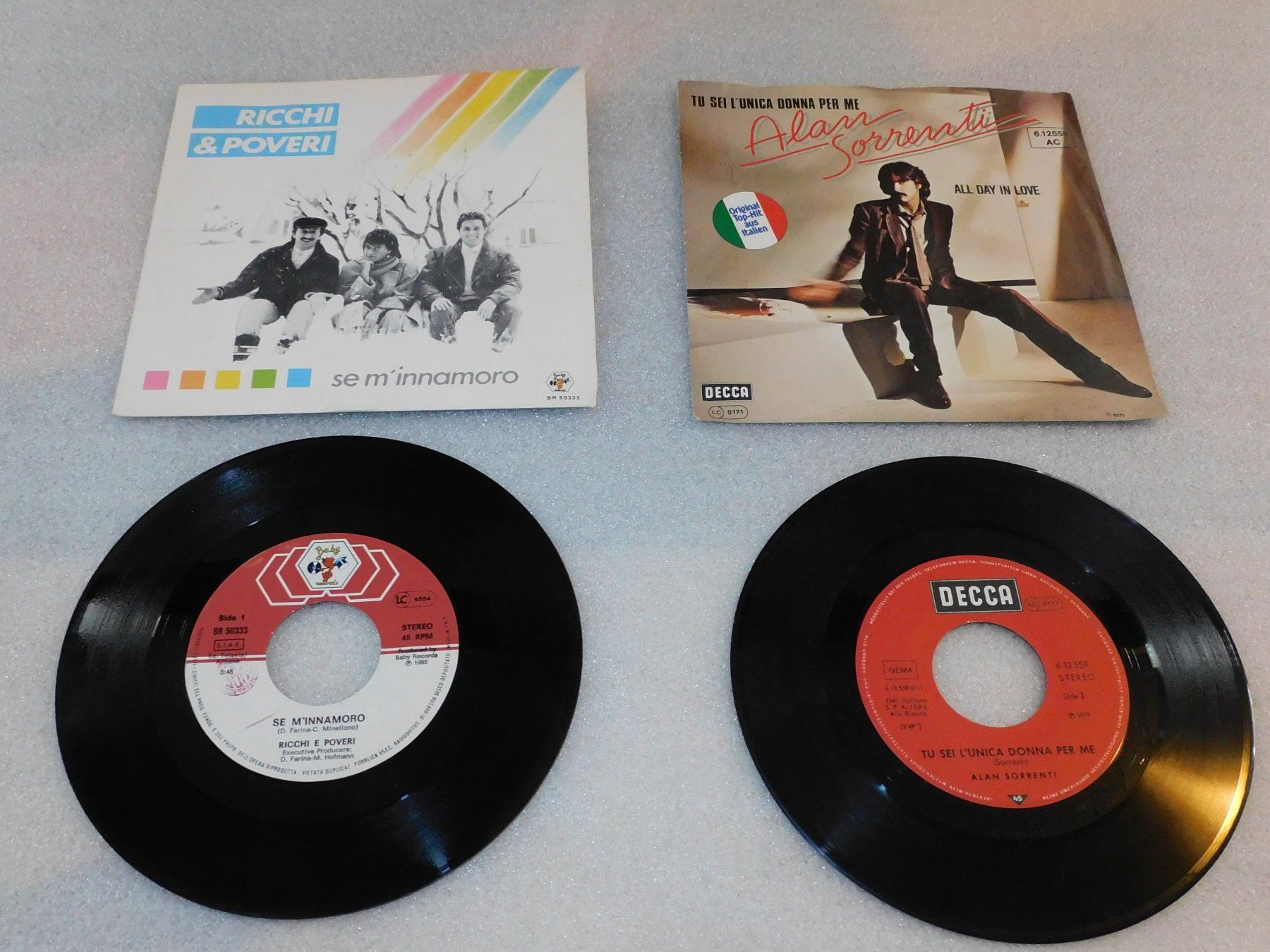 Schallplatten: Single 1985 Ricchi e Poveri Single  Single 1979 Alan Sorrent – Gebraucht aus Sursee von 76