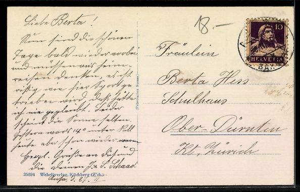 Cartoline postali: AK Arosa, Obersee – Usato da Berlin venduto da bartko-reher 1