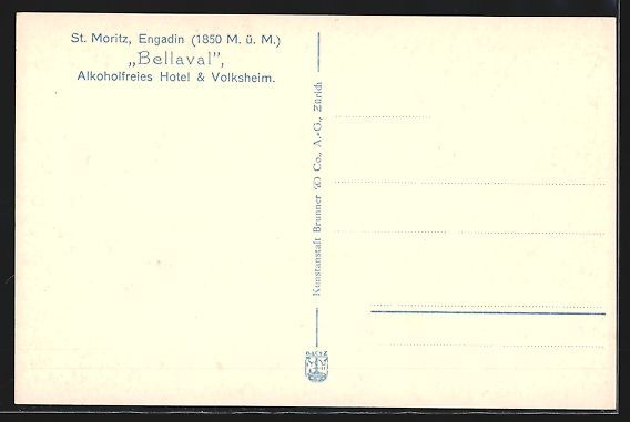 Ansichtskarten: St. Moritz /Engadin, Hotel Bellaval, Ter – Gebraucht aus Berlin von bartko-reher 1