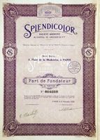 Splendicolor SA, Paris - 1926