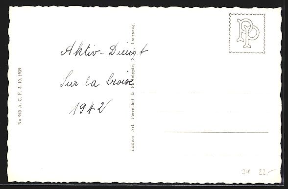 Cartoline postali: AK Courgenay, Vue generale – Usato da Berlin venduto da bartko-reher 1