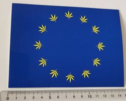 Euro - Cannabis  (Aufkleber, PVC)
