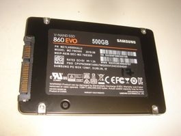 1 stück 500gb ssd. Samsung 860 EVO. Getestet. Siehe Details
