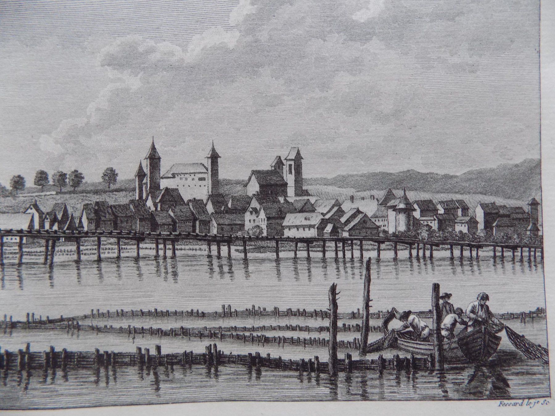 Incisioni: Rapperswil Kupferstich von Barbier – Usato da Risch venduto da Antikfee 4