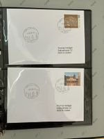 Hotel Briefmarken auf Beleg und Viererblöcke, Karten