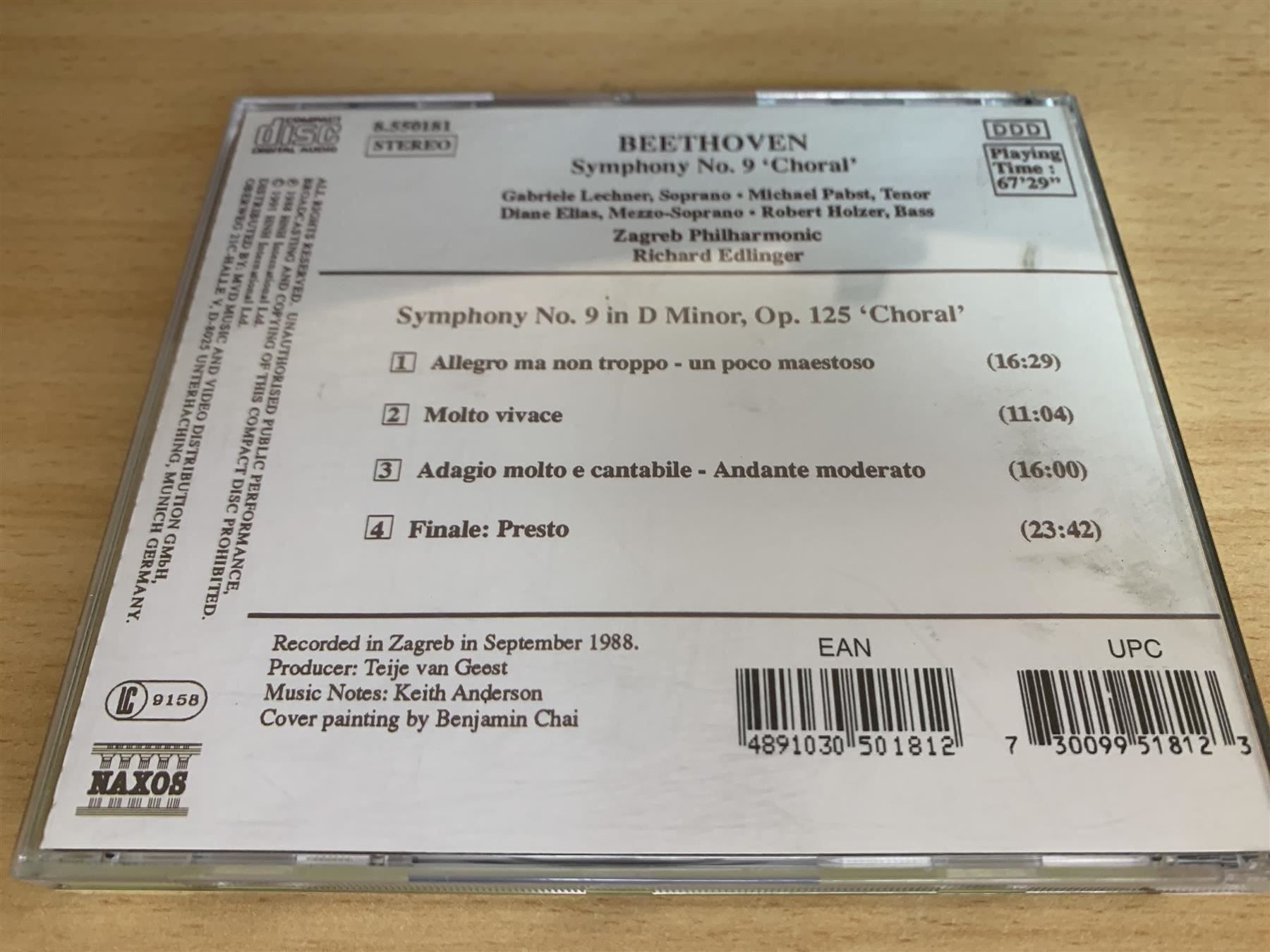 CD: Beethoven - Symphony No. 9 'Choral' – Usato da Rikon im Tösstal venduto da Alpenmutz 1