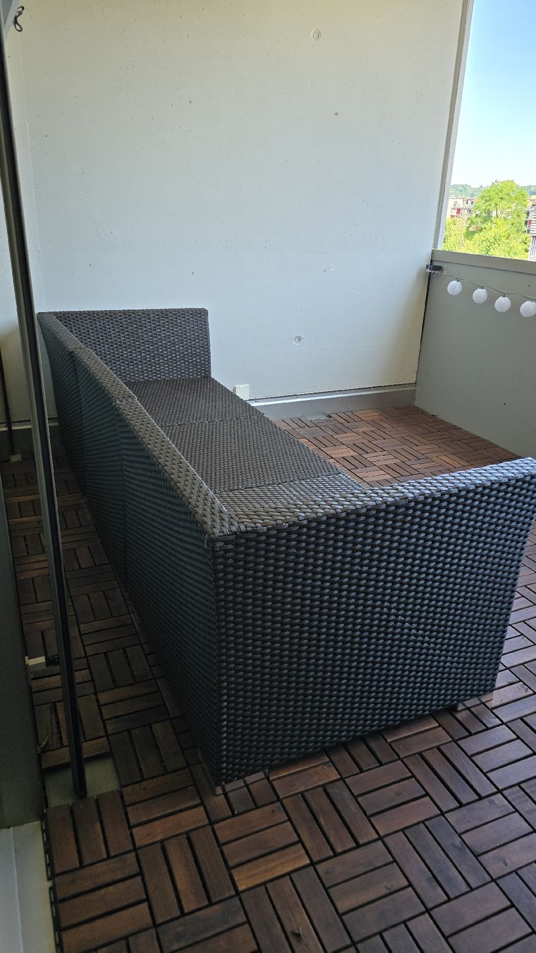 Liegen & Liegestühle: Gartencouch Rattan dunkelgrau 3-Sitzer – Neu (gemäss Beschreibung) aus Winterthur von gia.23 1