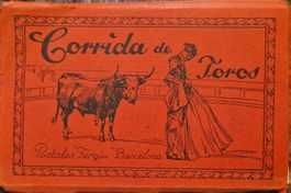 Postkarten Leporello Corrida de Toros Barcelona Vintage