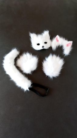 Therian set (Ohren Maske Schwanz Handschuhe) Hund
