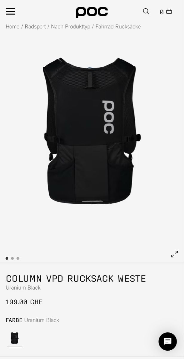Poc Zaini: POC COLUMN VPD RUCKSACK WESTE – Nuovo e nell'imballaggio originale da Ebikon venduto da derderverkauft 1