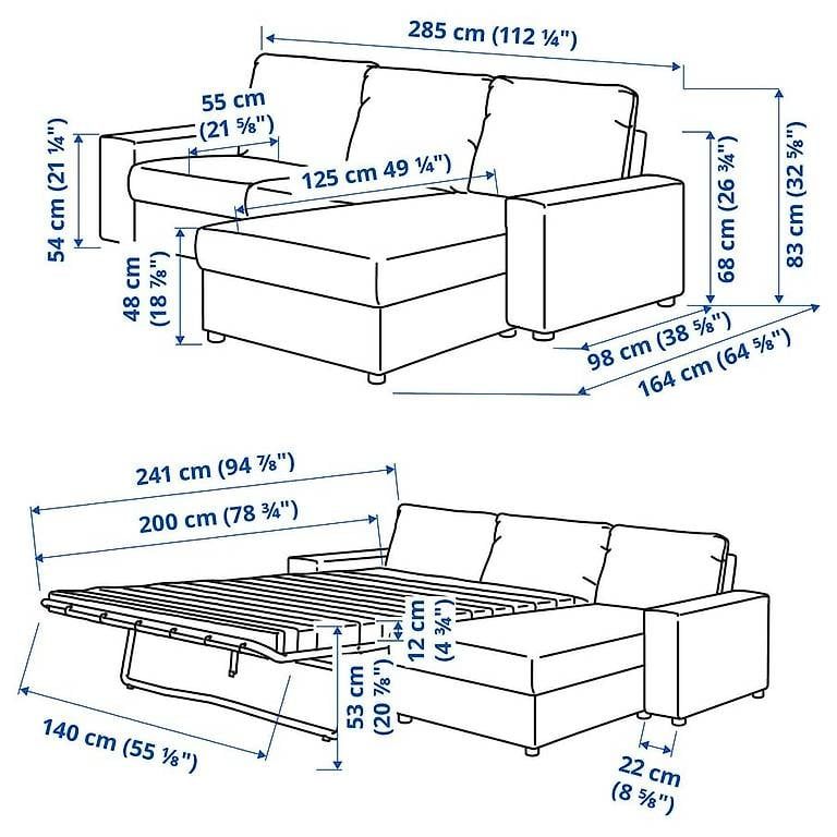 Ikea Chaises longues: Corner Sofa Bett Vimle Ikea – D'occasion à Zürich par tah_mz5w 4