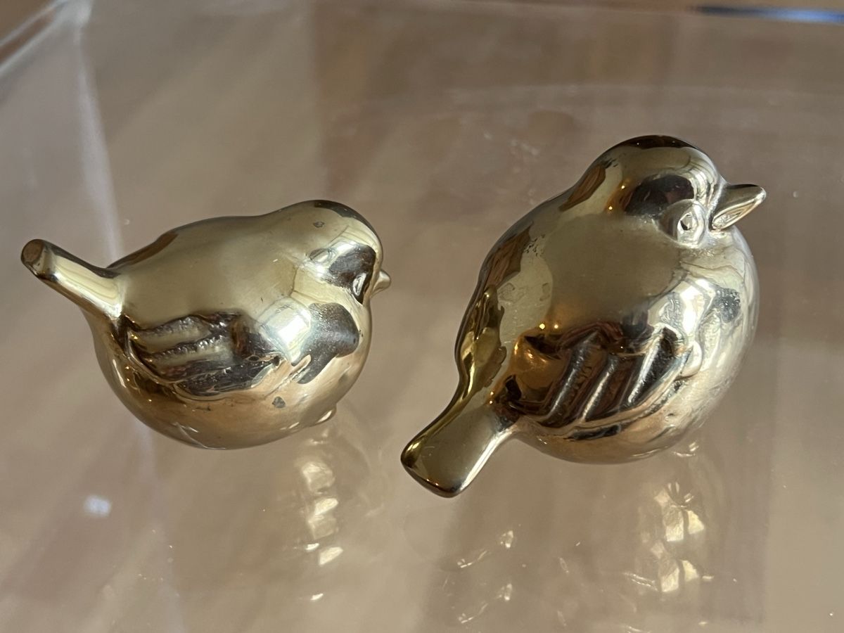 Statuette: 2 Messing Spatzen, Briefbeschwerer – Usato da Zürich venduto da juergarno 3