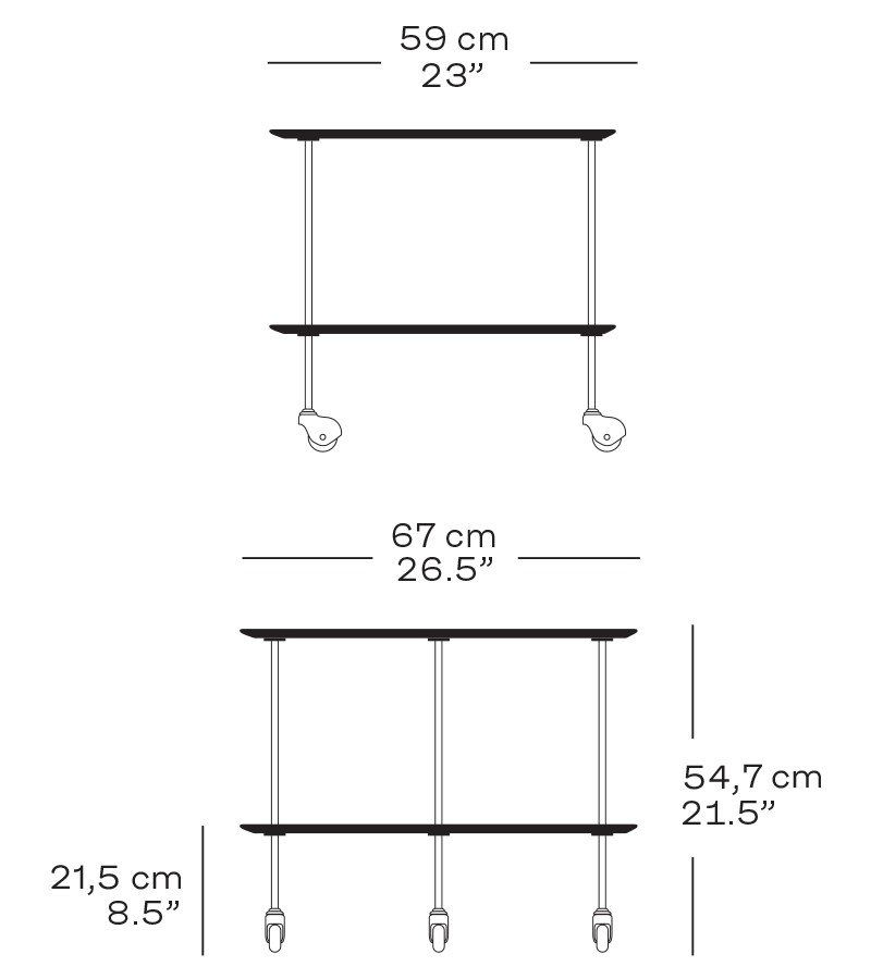Fritz Hansen Tavoli: Fritz Hansen AJ Trolly Side Table, Esche schwarz – Nuovo e nell'imballaggio originale da Erlen venduto da mat_jm2f 6