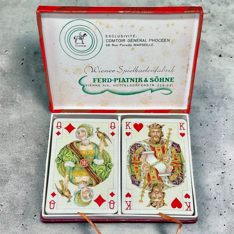 Piatnik 2805 – Cassetta Da Lusso In Legno Per Bridge E Poker – Dimensioni 17,4x13x4,2 Cm