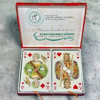 Coffret jeux de cartes PIATNIK bleu rouge Bridge Poker