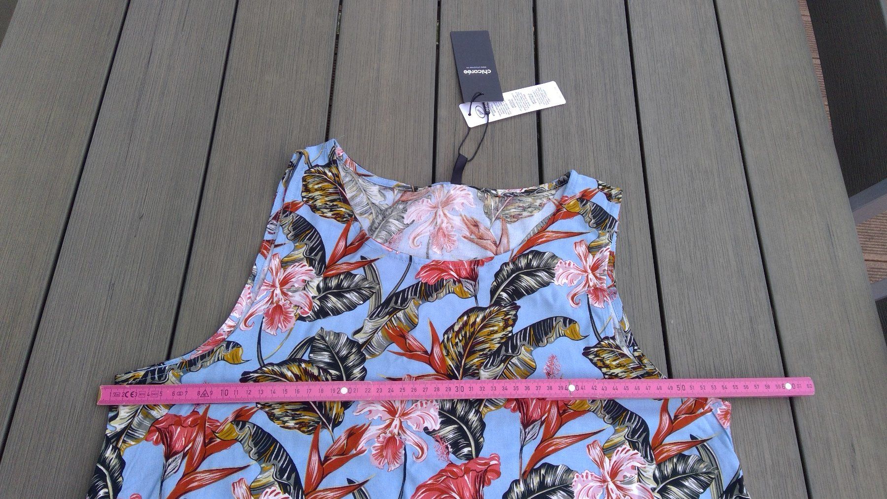 Vestiti: Robe ballon bleu clair à fleurs, taille M/L, viscose, NEUF – Nuovo e nell'imballaggio originale da Agiez venduto da chouchanelle 6