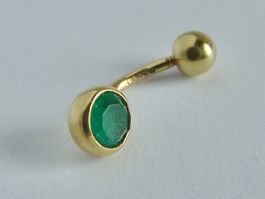 Piercing Gold 750 mit Smaragd
