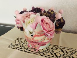 Krone Blumendeko Gartendeko Hausdeko Blumentopf Rosen Deko