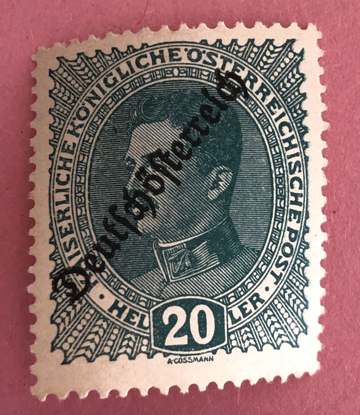 Tutti i francobolli: Briefmarken aus Aufdruck "Deutschösterreich"  – Usato da Aarau venduto da Angi-007