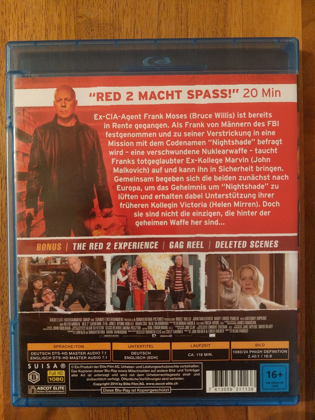 Tous les DVDs: Blu Ray - RED 2 – D'occasion à Rheinfelden par Onyx74 1