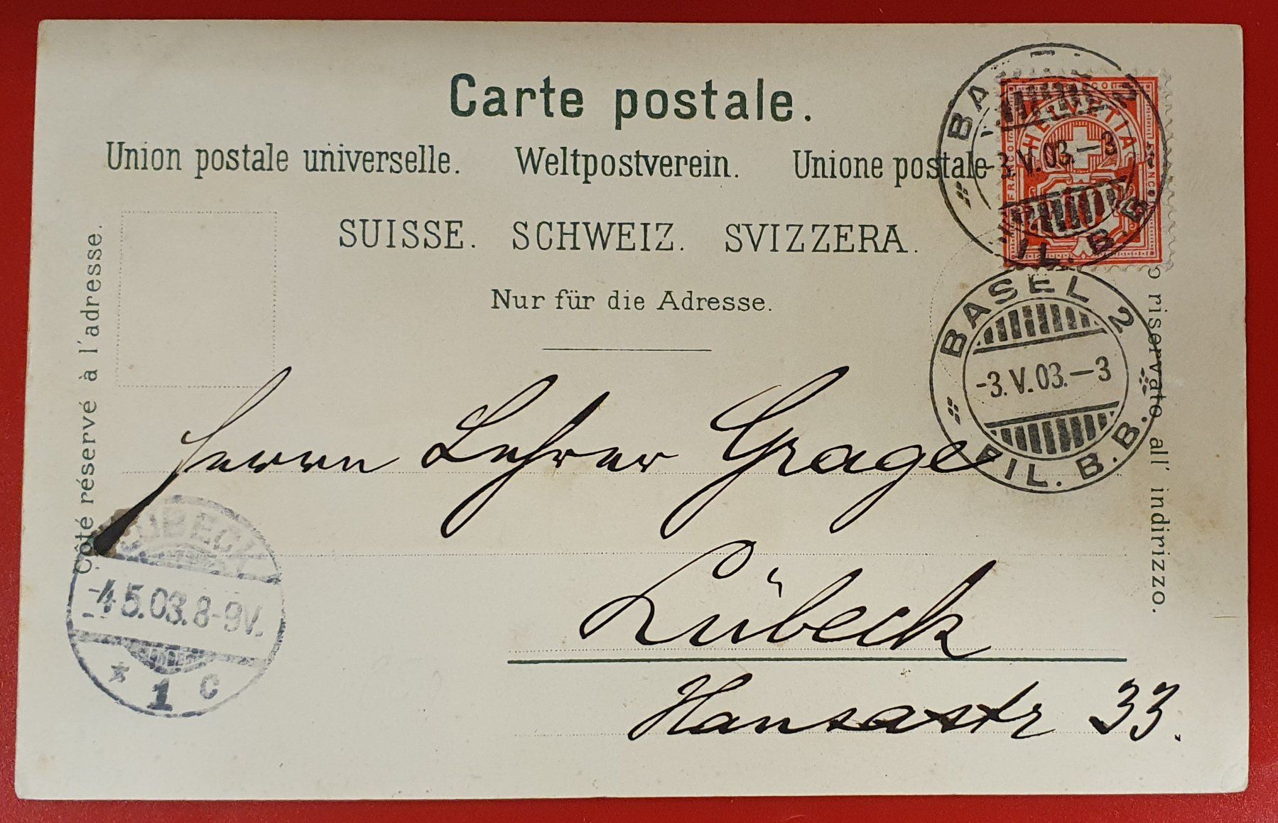 Cartoline postali: Gruss aus Basel 1903 – Usato da Kreuzlingen venduto da Rschweiz1 1