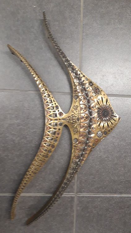 Amosfun Metall Fisch Wandkunst - Vintage Skulptur Für Innen & Außen 29,5x17,5cm